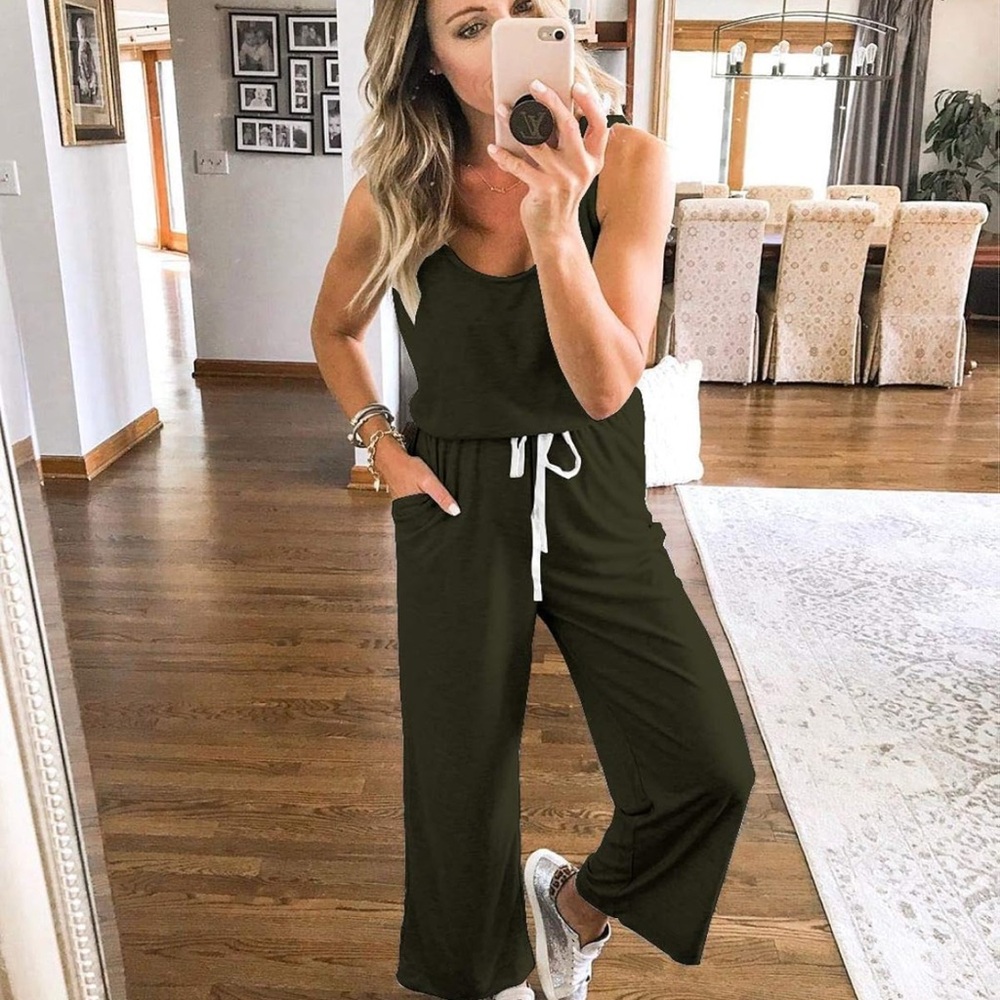 Women's Olive Green Jumpsuit
